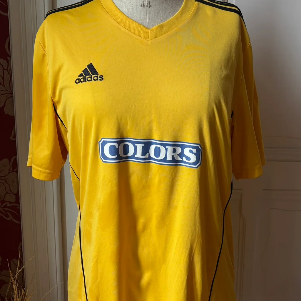 🟡 Maillot de football Adidas jaune – fODIL n°7 – Taille L